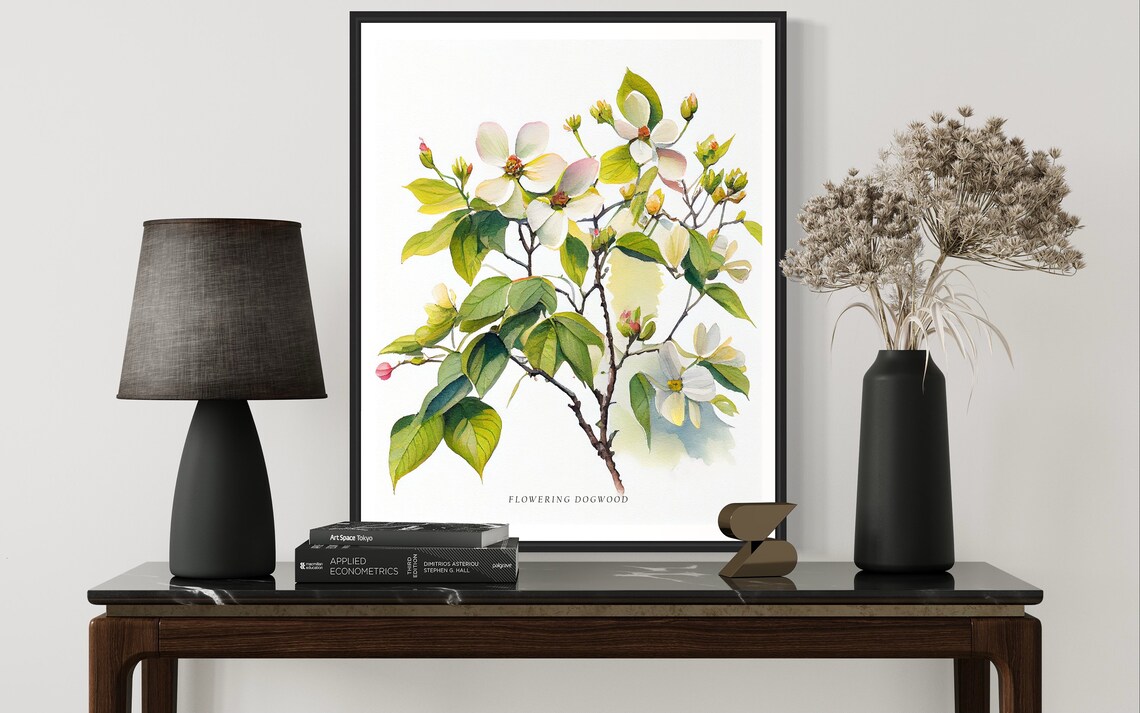Flowering Dogwood Tree Art Print, Nature Wall Art - Image 3