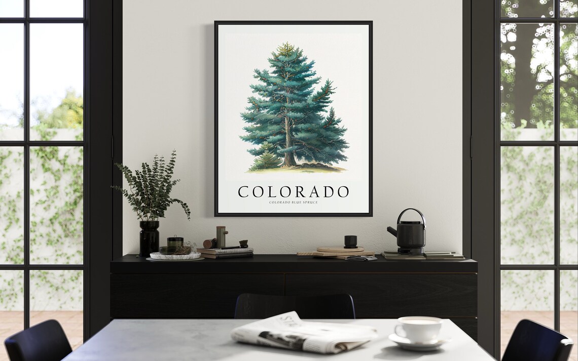 Colorado State Tree Blue Spruce Art Print - Image 2