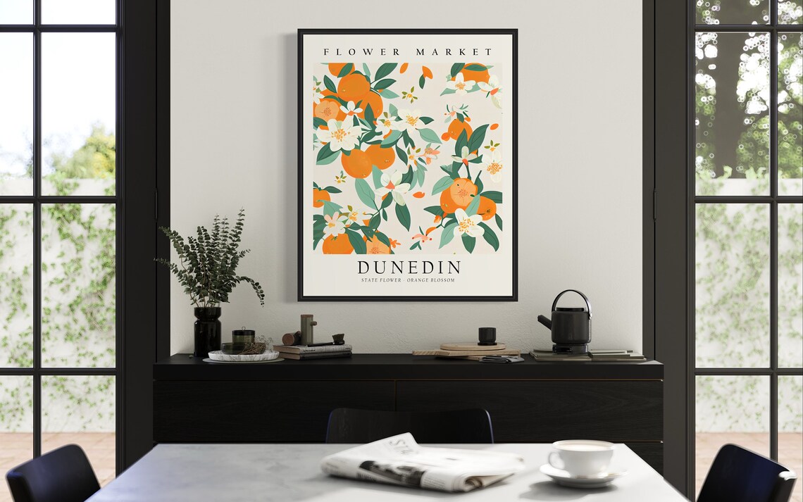 Dunedin Florida Flower Market Botanical Art Print - Image 3
