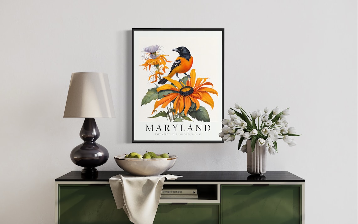 Maryland State Bird Art Print, Home Decor - Image 2