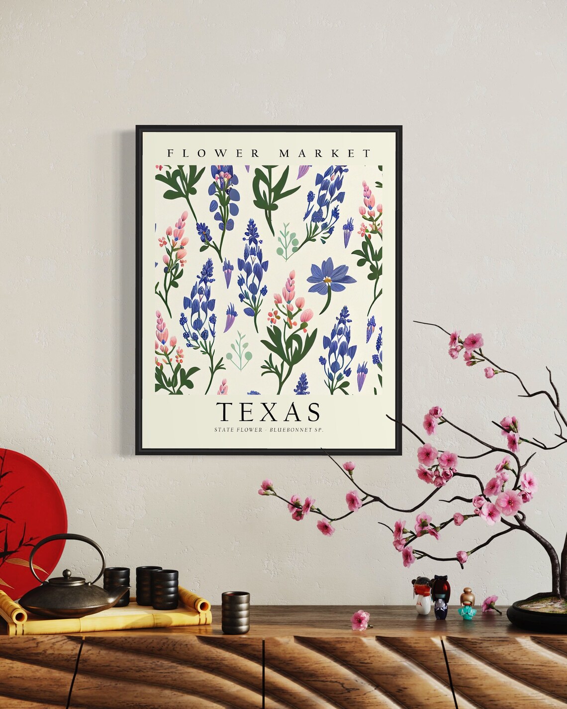 Texas State Flower Bluebonnet Botanical Art Print - Image 2
