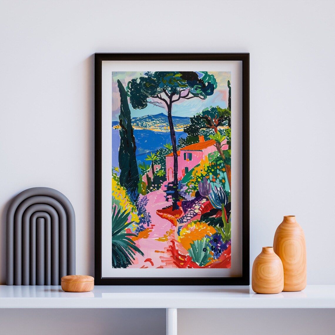 Pink House, Matisse-Inspired Mid-Century Art Print - Image 2