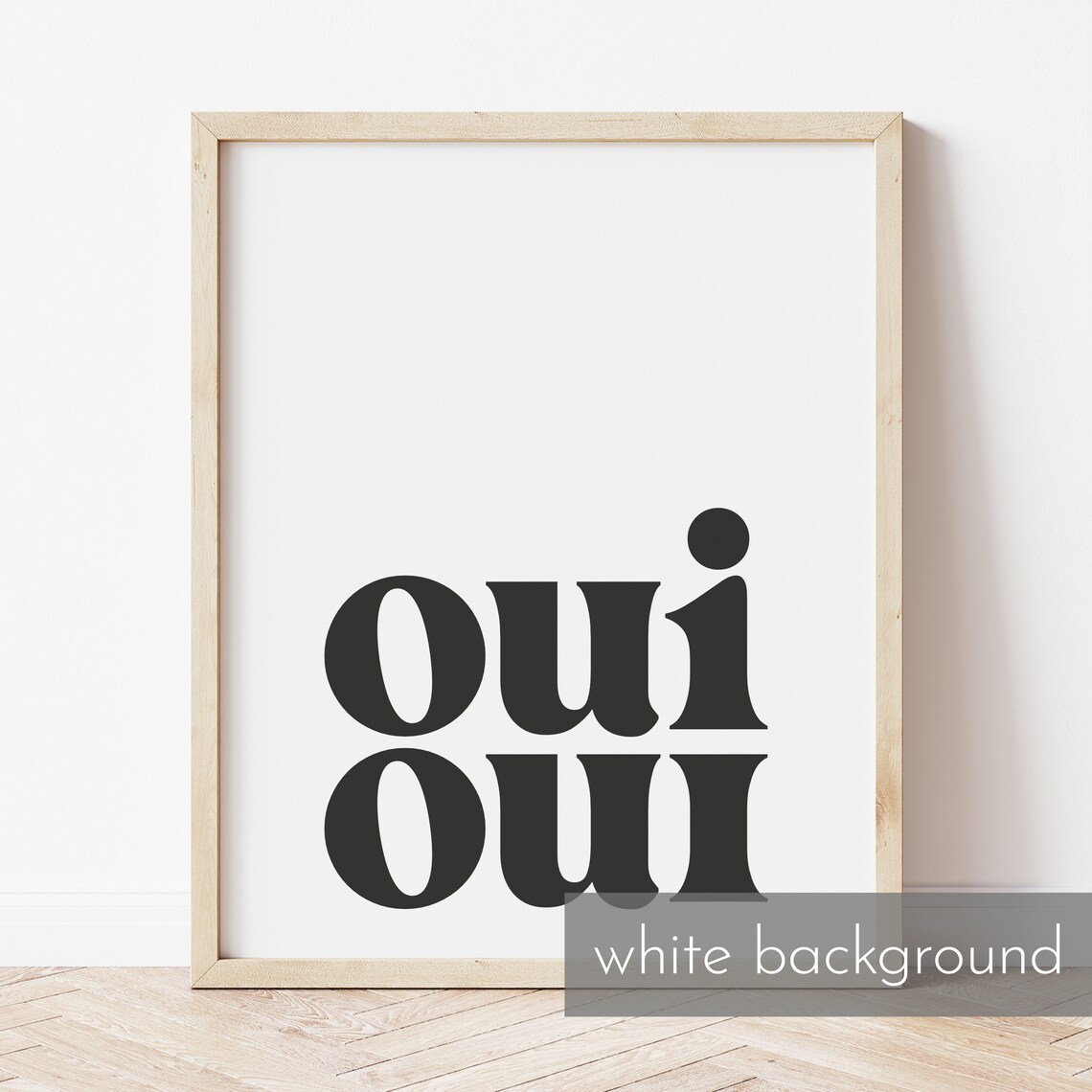 Oui Oui Bathroom Minimalist Art Print, Bathroom Sign - Image 3