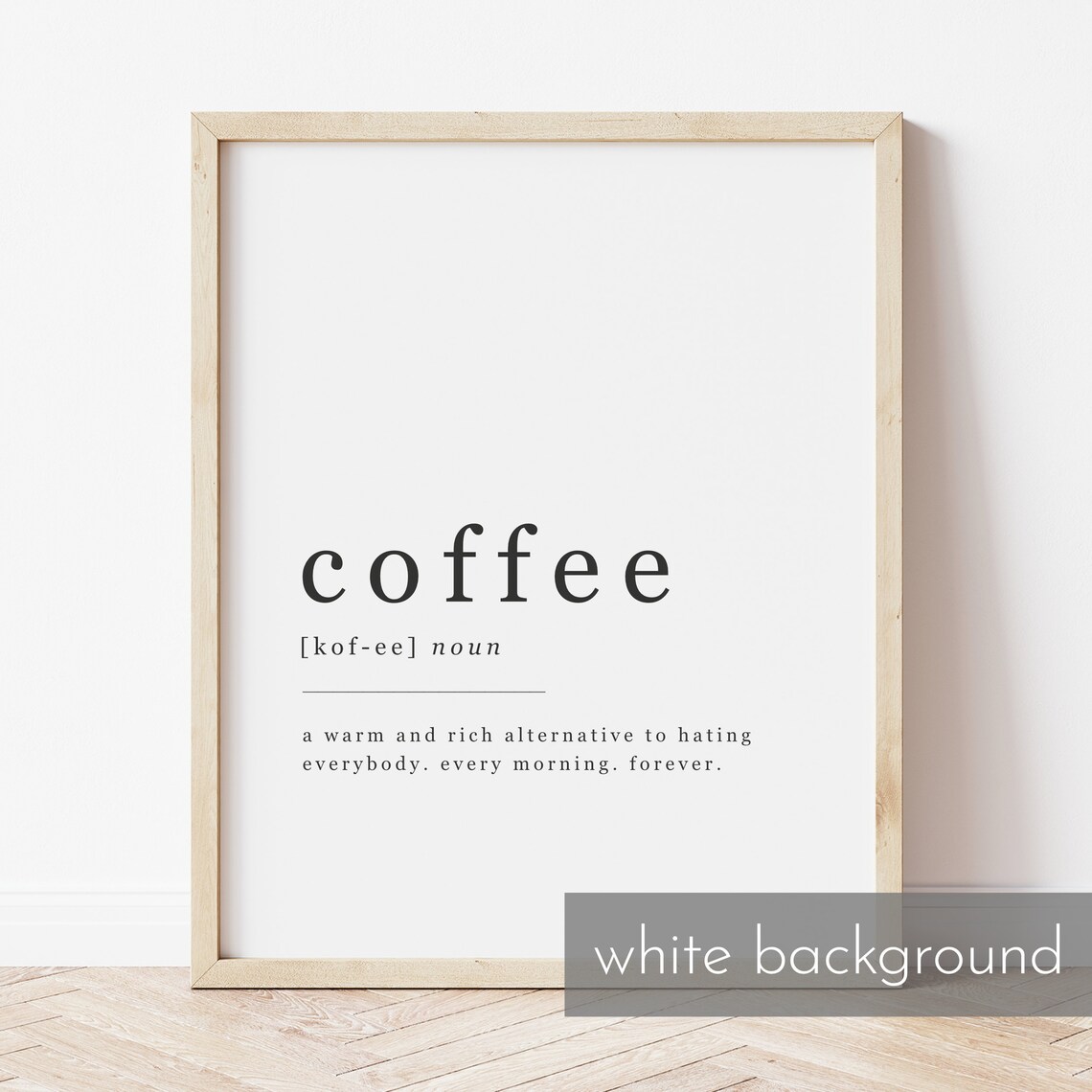 Coffee Definition Art Print, Kitchen Coffee Corner - Image 3