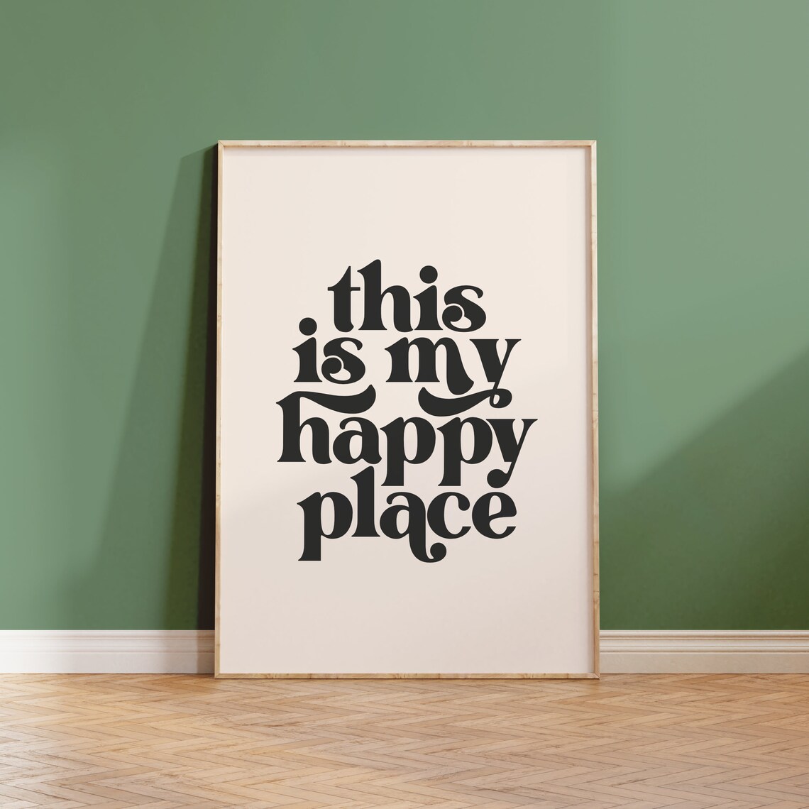 This Is My Happy Place Quote Poster, Minimalist