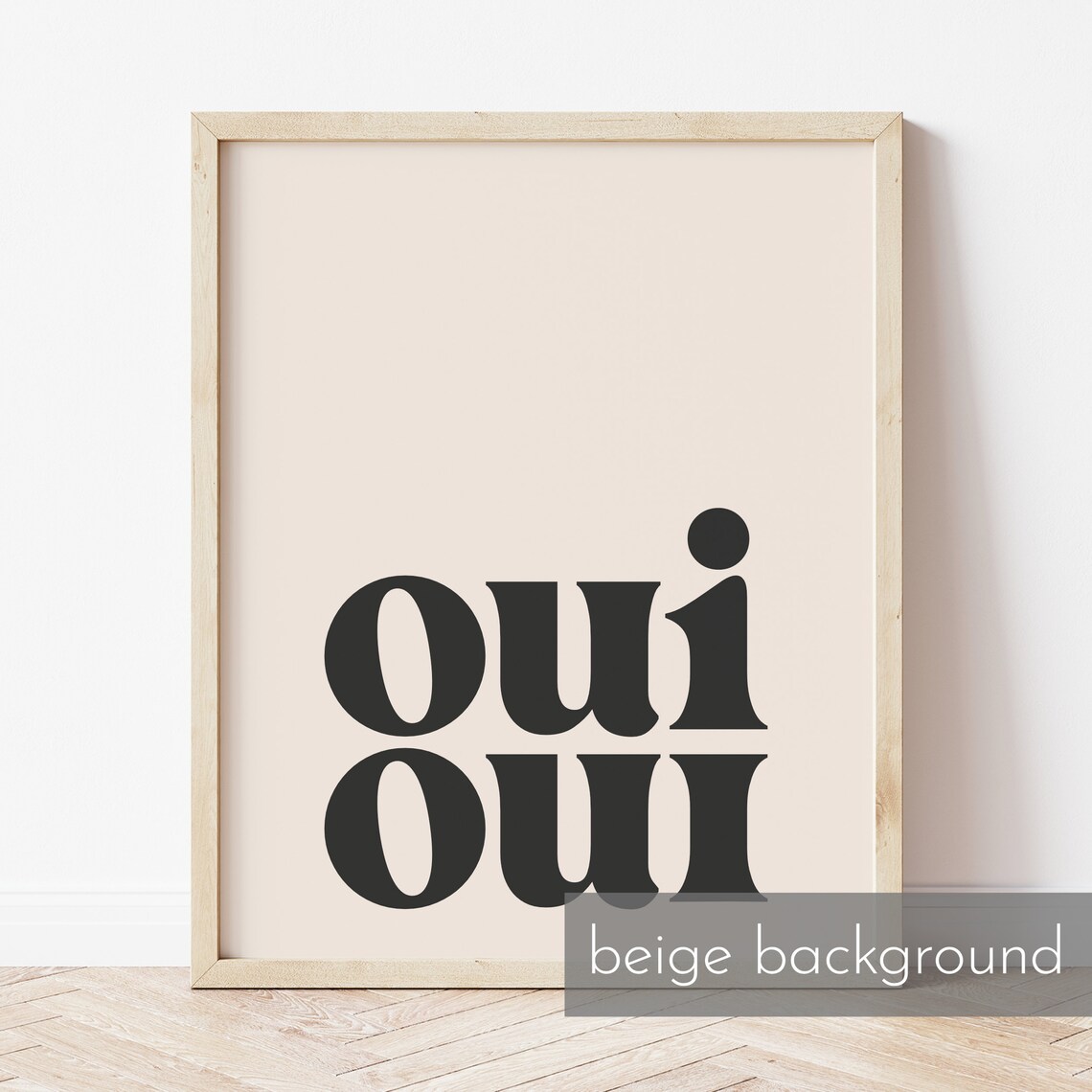 Oui Oui Bathroom Minimalist Art Print, Bathroom Sign - Image 2