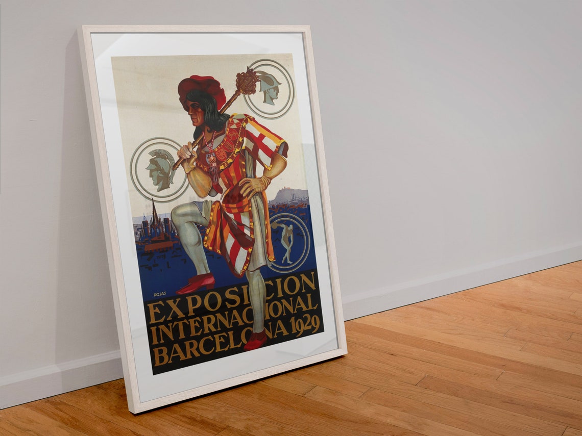 Exposicion Internacional Barcelona 1929 Spanish Fair Art Poster - Image 4