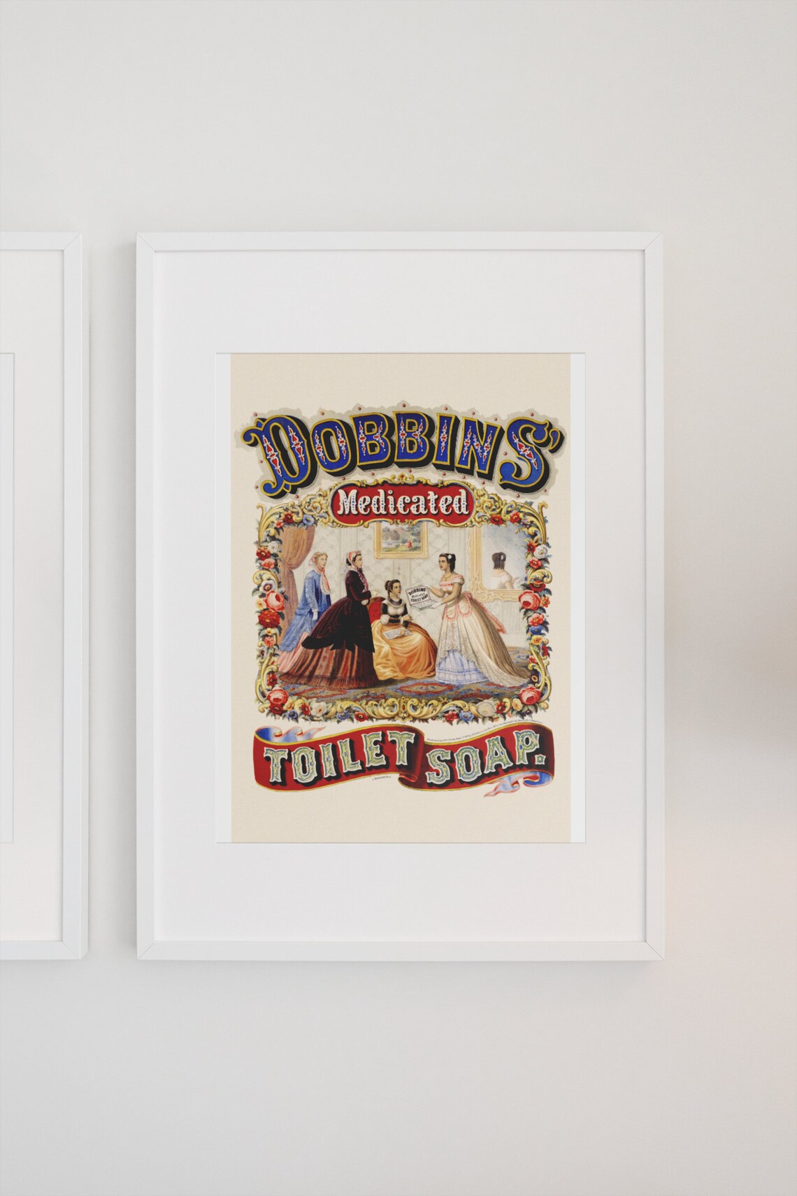 Dobbins Medicated Toilet Soap Vintage Victorian Ornate Poster - Image 3