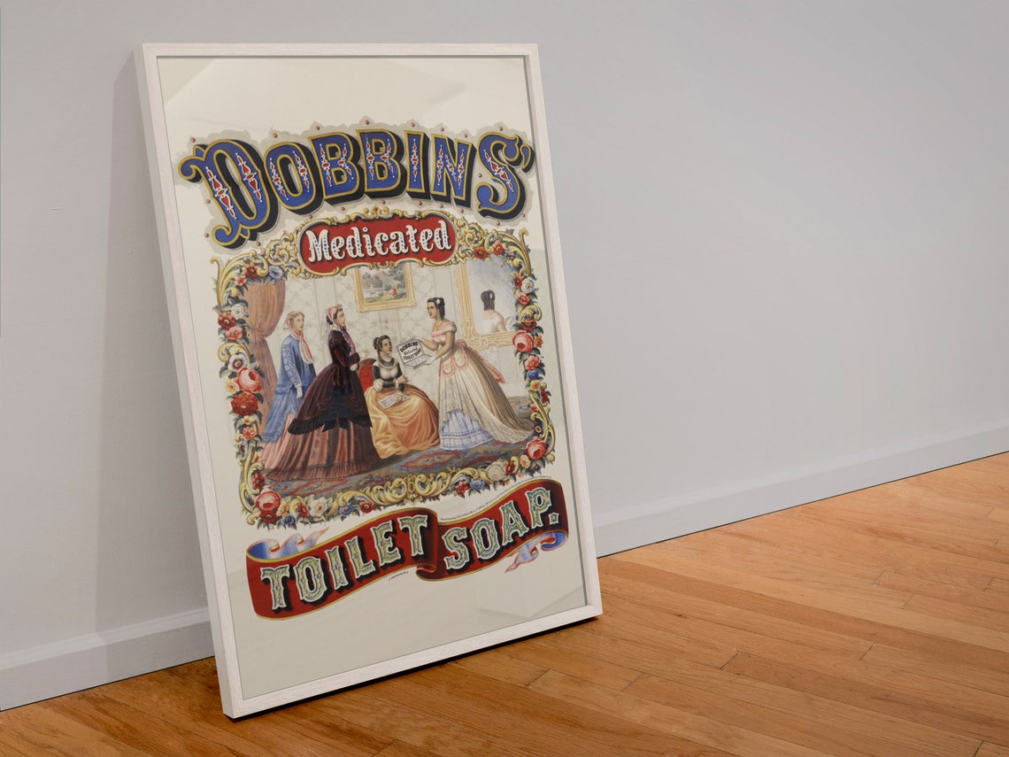 Dobbins Medicated Toilet Soap Vintage Victorian Ornate Poster - Image 4