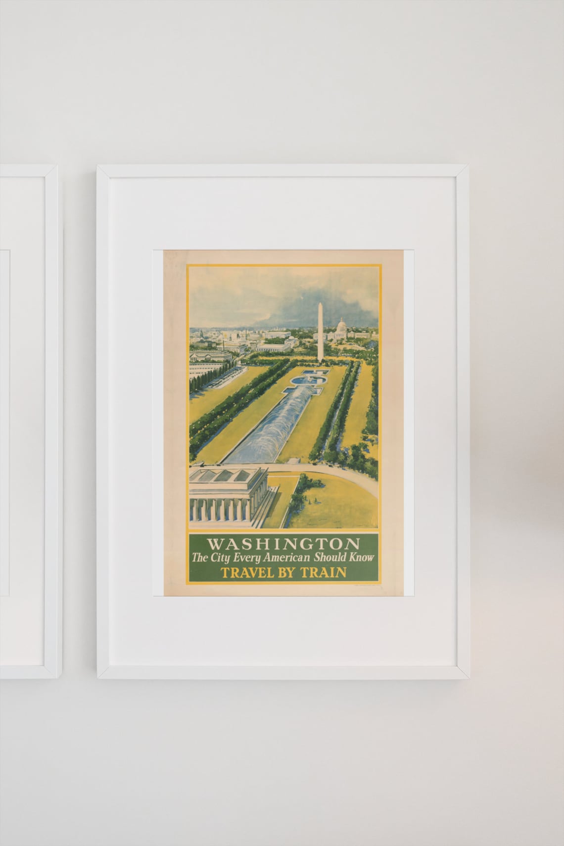 Washington DC By Train Vintage Travel Poster, Classic - Image 3