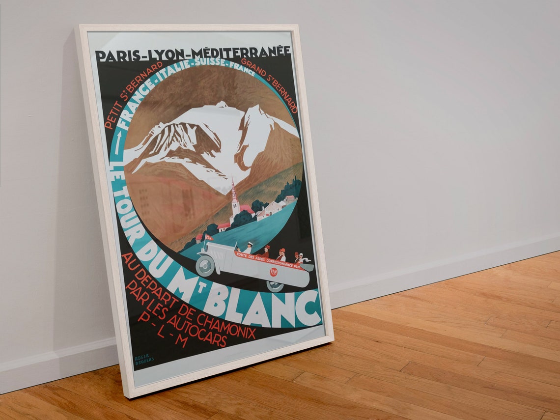 Le Tour De Mt Blanc France Italy Vintage 1927 Travel Poster Classic Collection Art Print For Gifts And Wall Art Dcor - Image 4