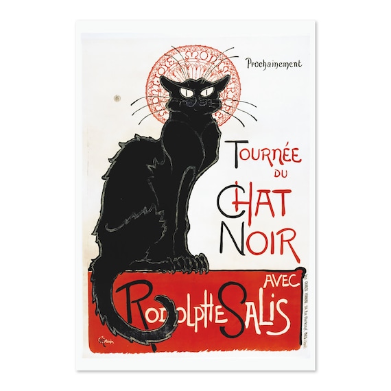 Tournee Du Chat Noir Rodolphe Salis Steinlen Vintage Paris Poster