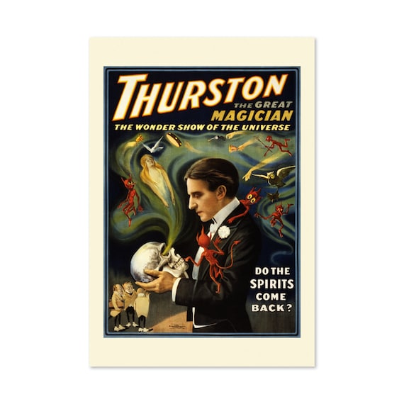 Thurston The Great Magician 1914 Vintage Style Magic Poster Classic Magic Art Print For Gifts And Wall Art Dcor