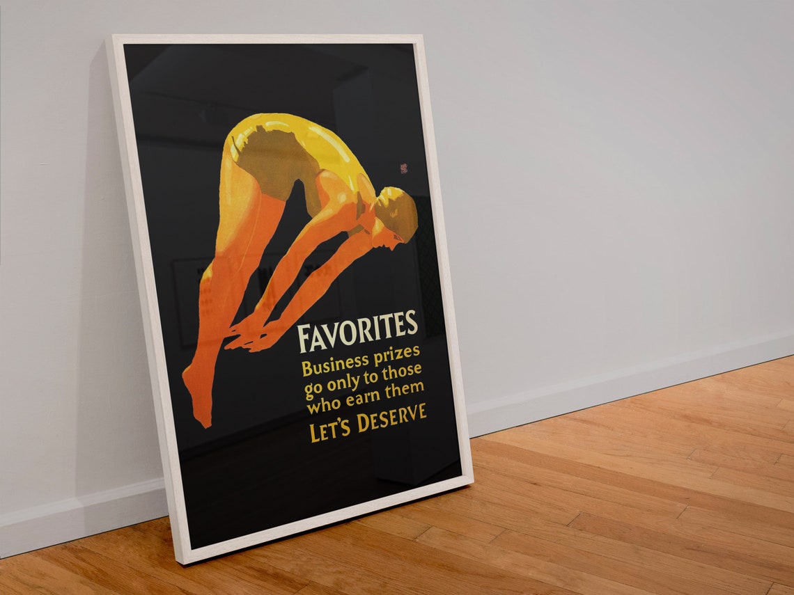 Favorites Lets Deserve Black Diver Vintage Motivational Poster - Image 4