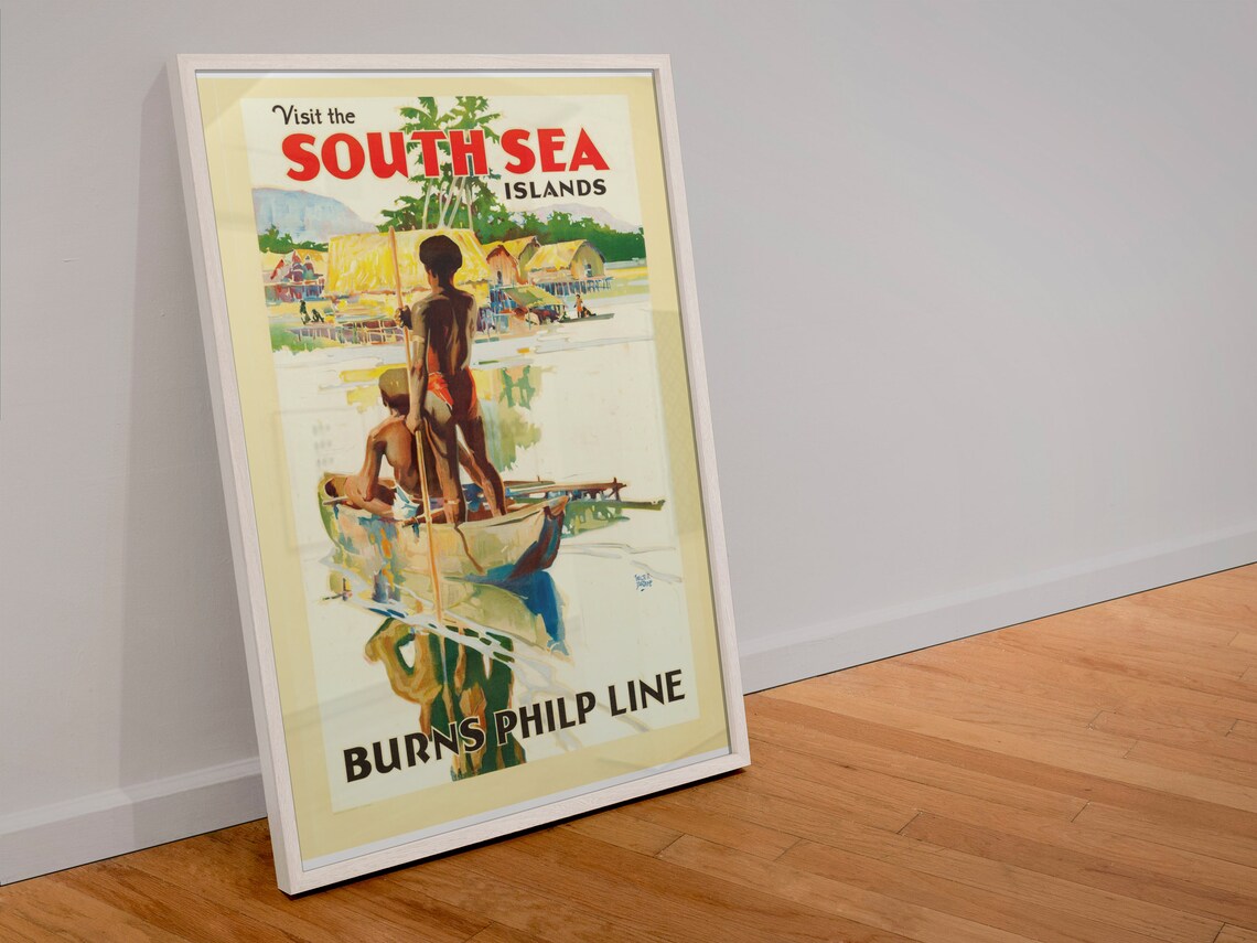 Visit the South Sea Islands Burns Philp Line Cruise Ship Poster - Image 4