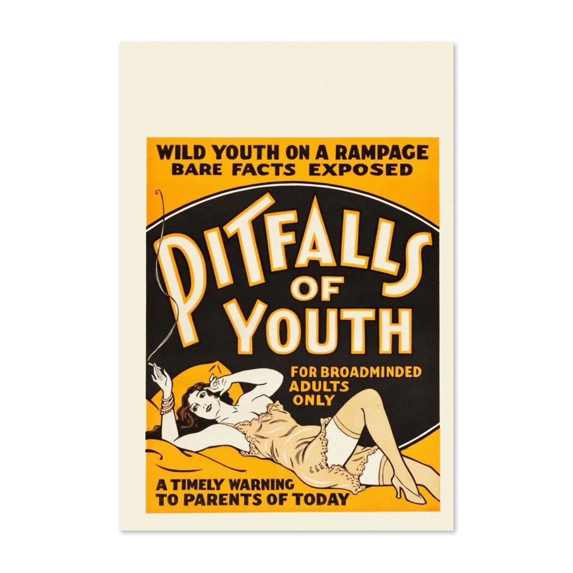 Pitfalls of Youth 1936 Wild Youth Rampage Exploitation Movie Poster