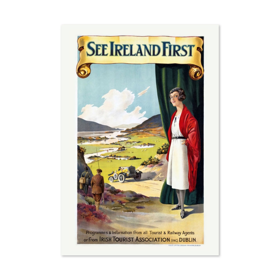 See Ireland First Irish Tourist Association Vintage Travel Poster