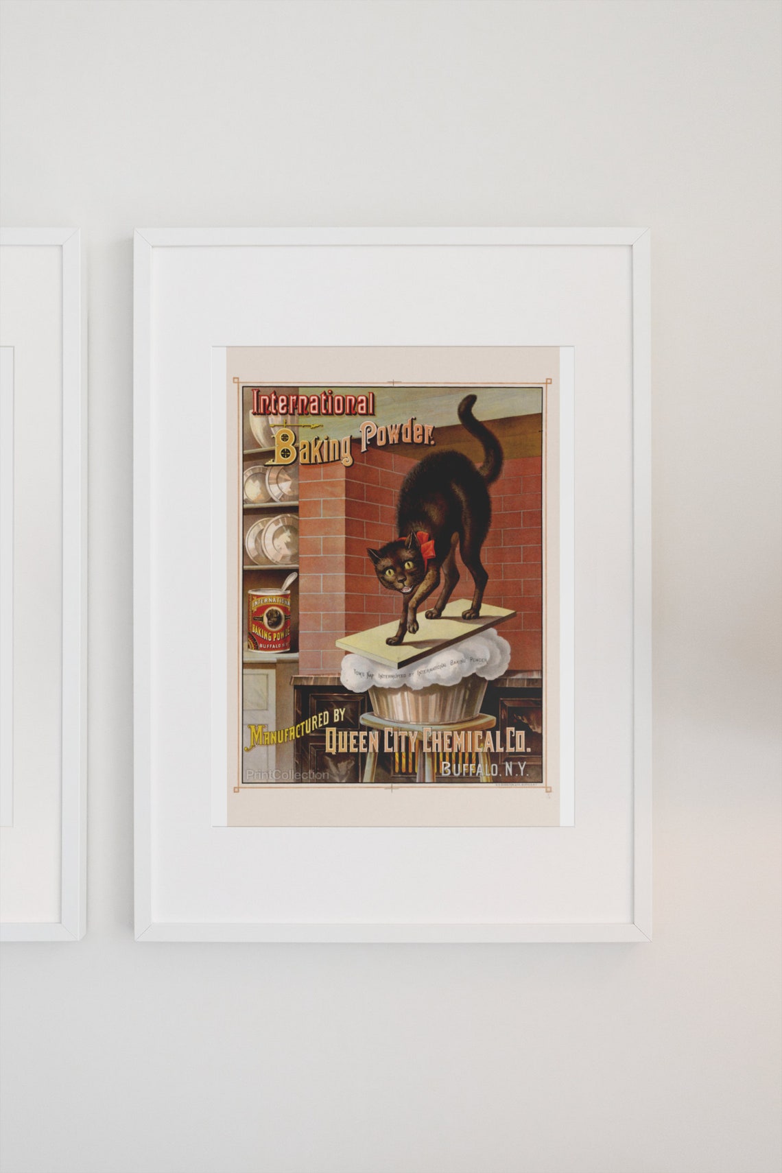 International Baking Powder Vintage Black Cat Kitchen Poster - Image 3