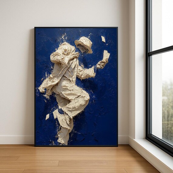 Magician Wall Art Print Abstract Wizard In Mystic Fantasy Painting