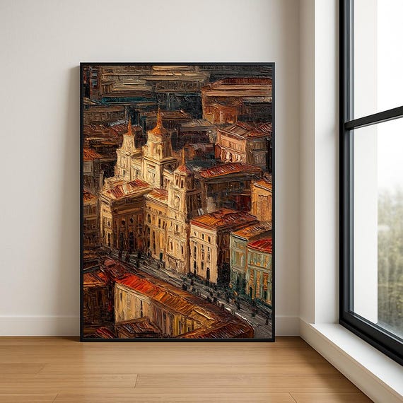 High Resolution Landmark Oil Painting