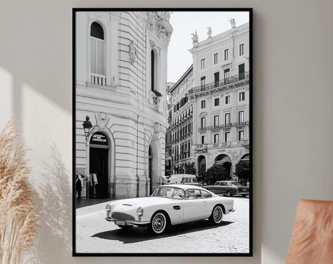 Italy Wall Art Black And White Italian Print Italian Landscape Print Mediterranean Travel Art Historic Italy Poster Architecture Photo