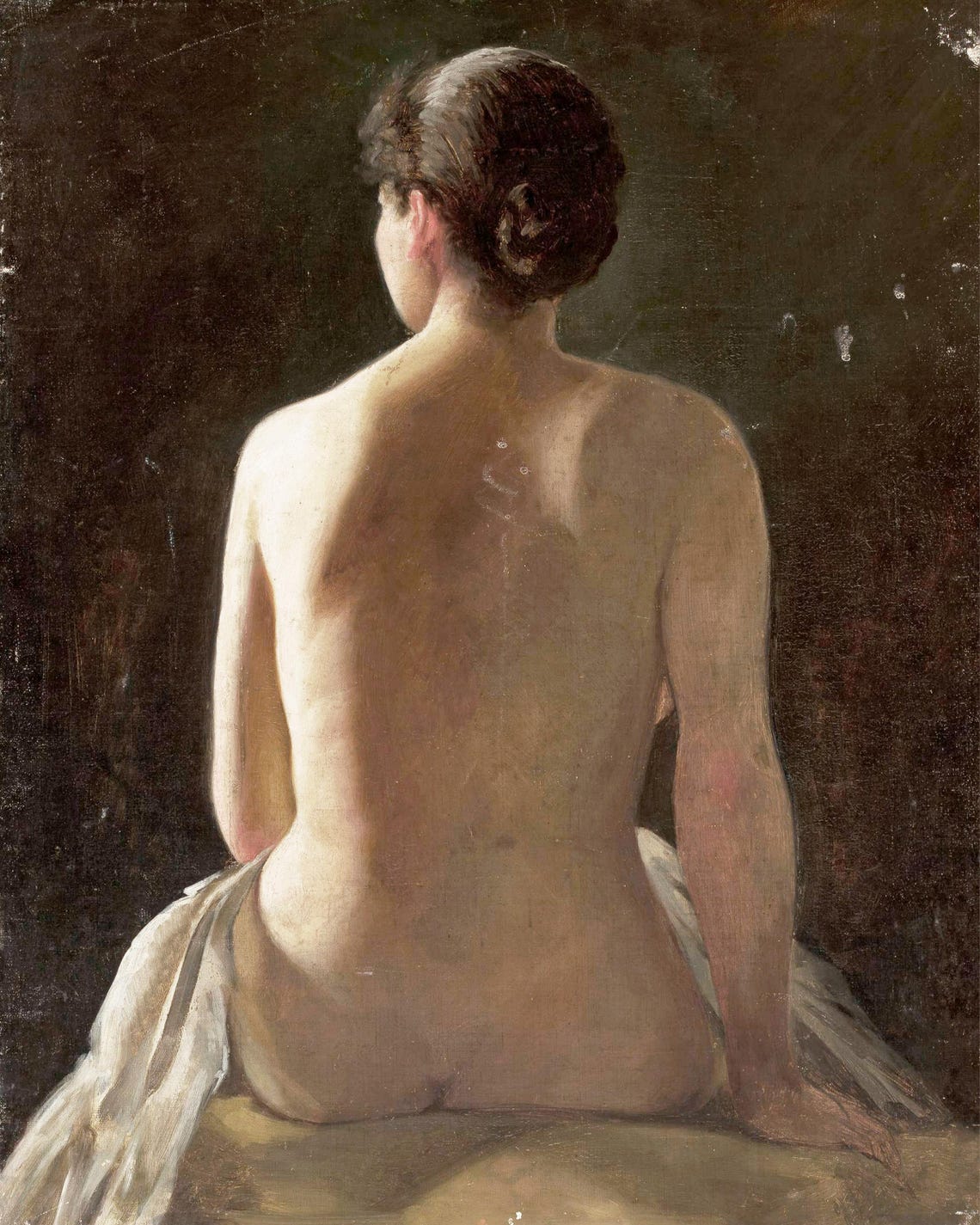 Vintage Woman Print Nude Painting Antique Female Print Vintage Portrait Painting Woman Painting Portrait Oil Painting Vintage Art - Image 3
