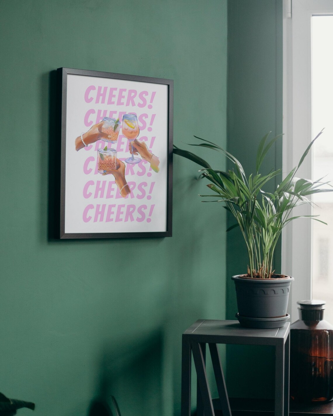 Bar Cart Drink Prints, Retro Kitchen Wall Art - Image 2