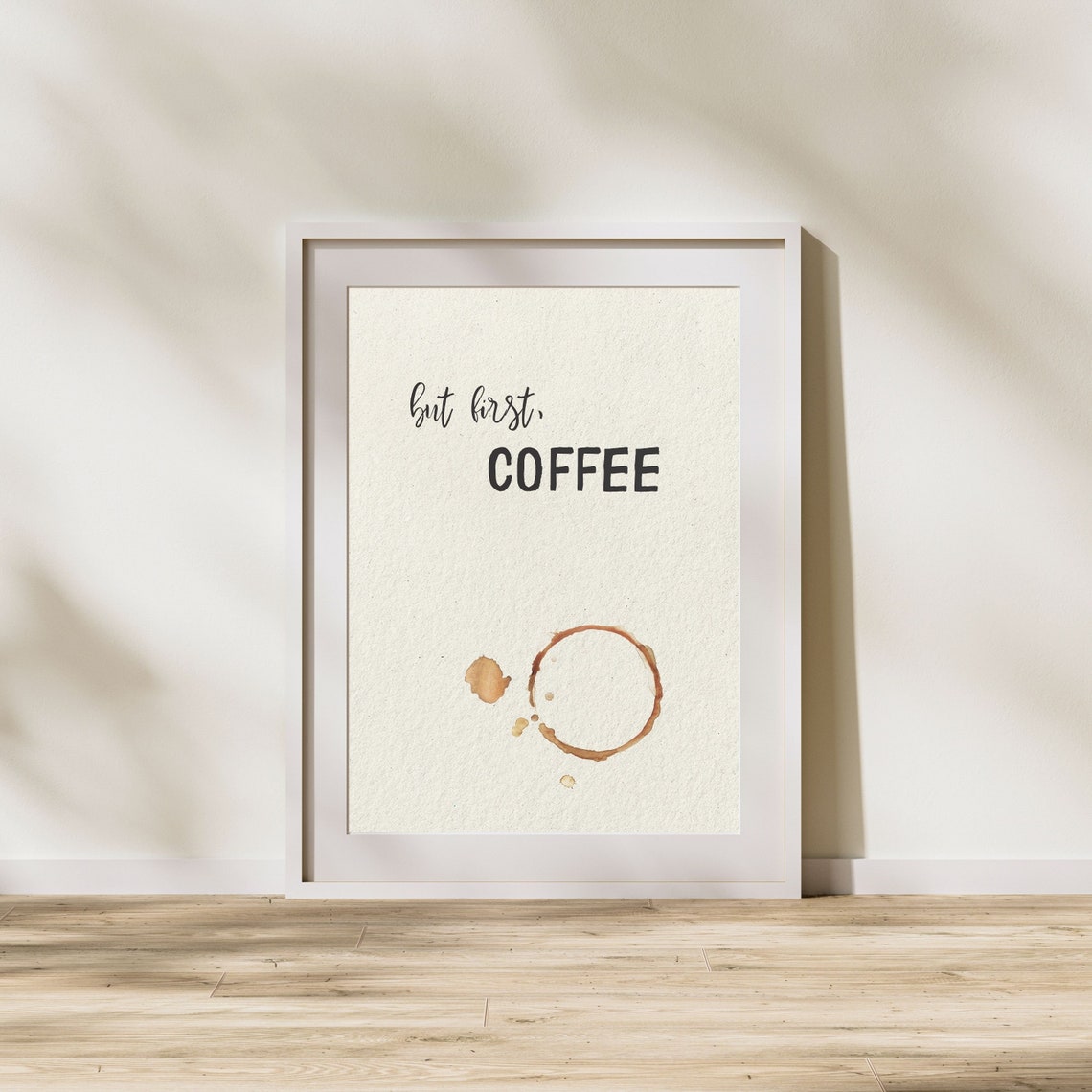 But First Coffee Minimalist Typography Quote Kitchen Wall Decor Poster - Image 2
