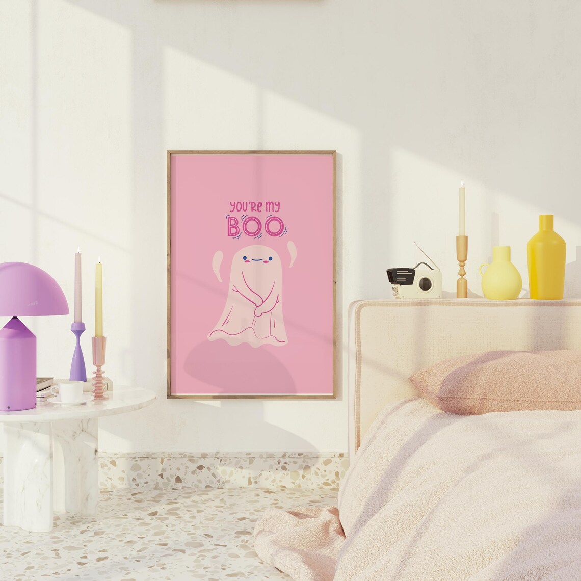 Cute Halloween Poster Halloween Wall Art Ghost Decor Spooky Home Decor Spooky Prints - Image 3