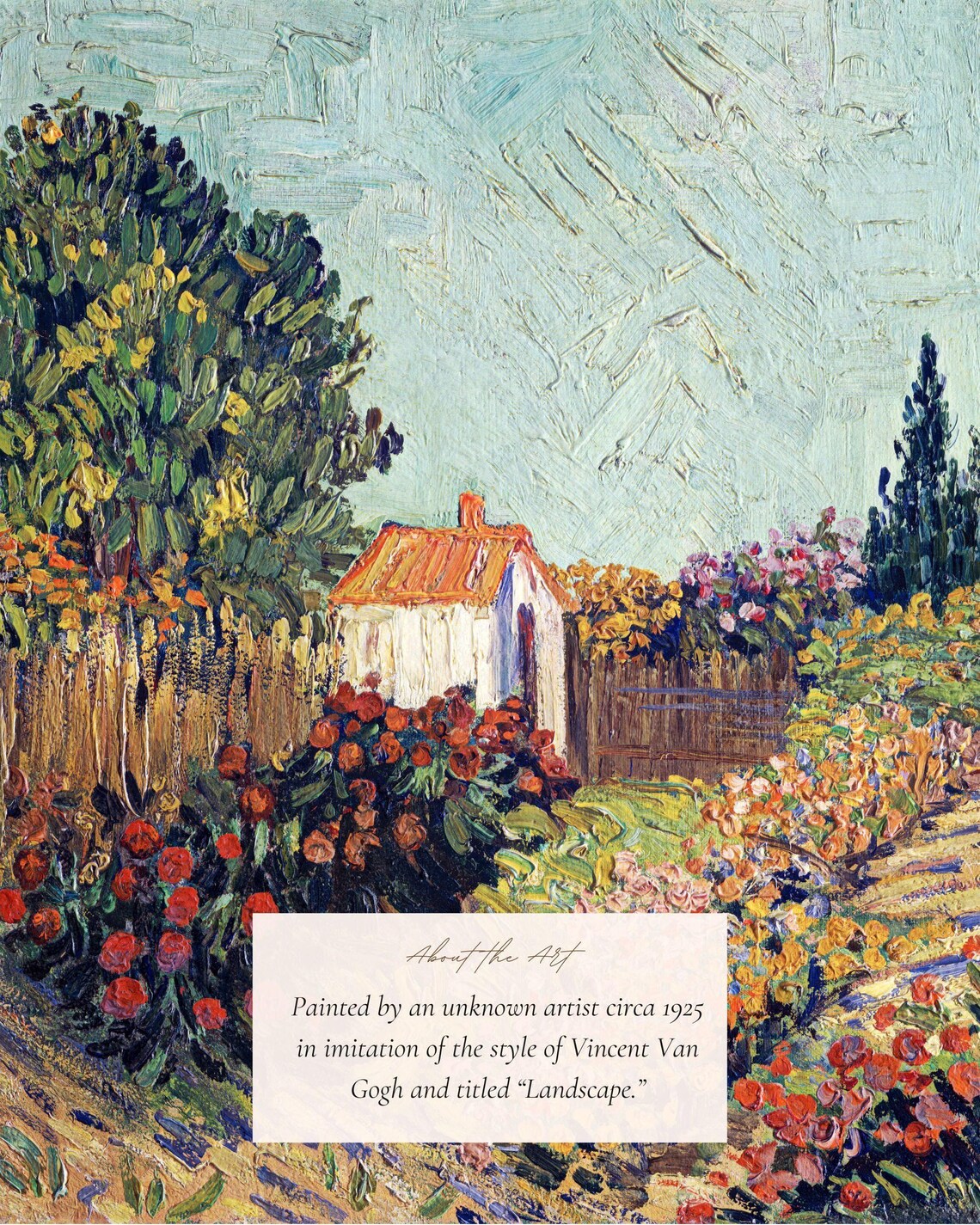 Garden Landscape Vintage Impressionist Art Print - Image 2