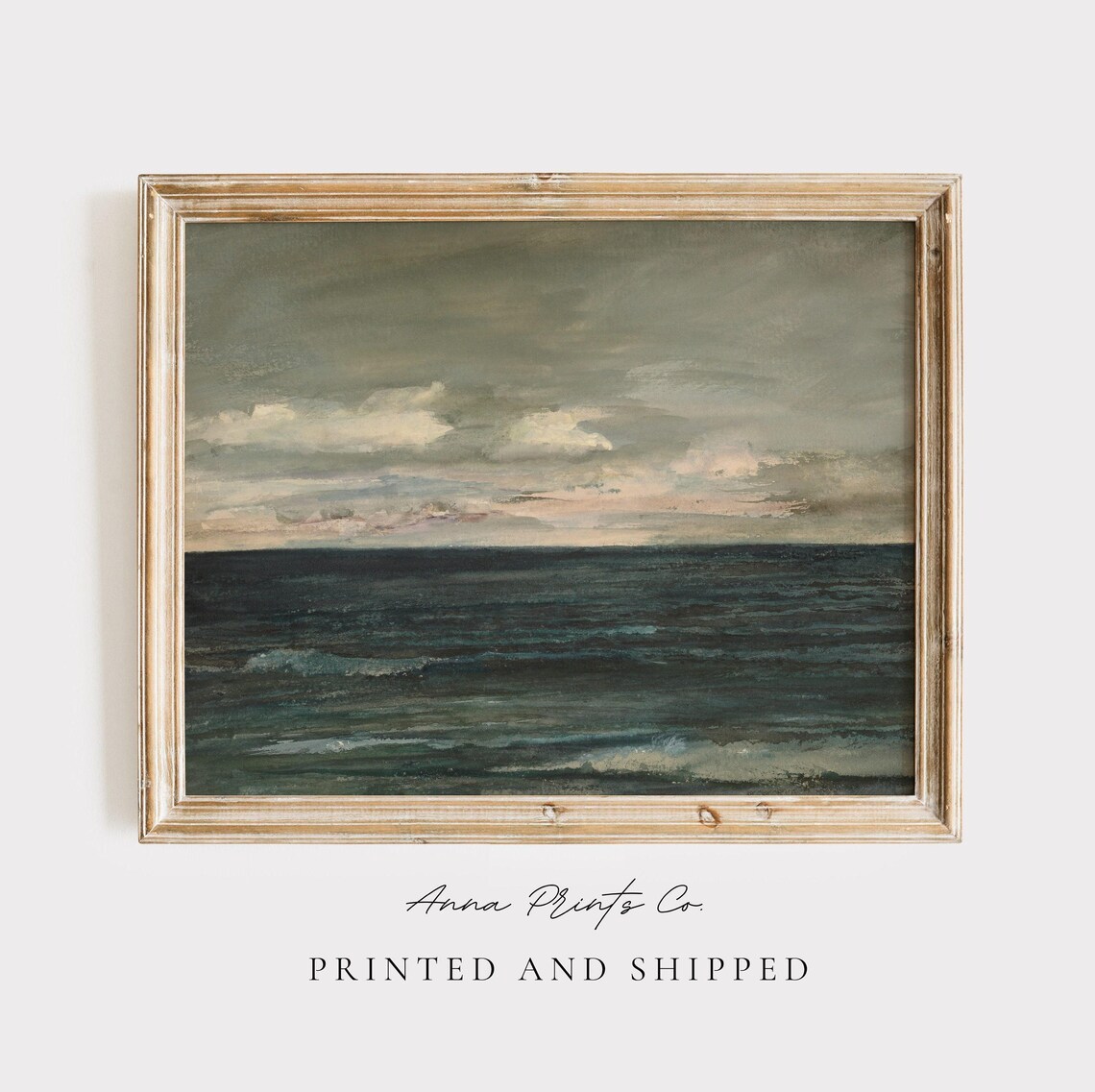 Mailed Gicle Print Seascape Cottage Wall Art Poster