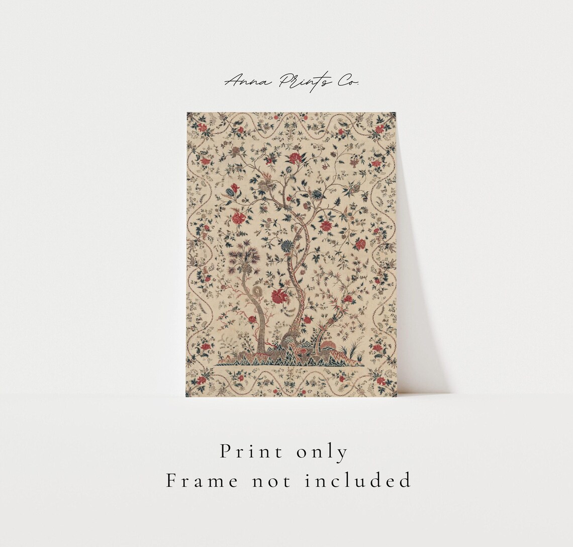 Indian Palampore Textile Design Vintage Art Print - Image 3
