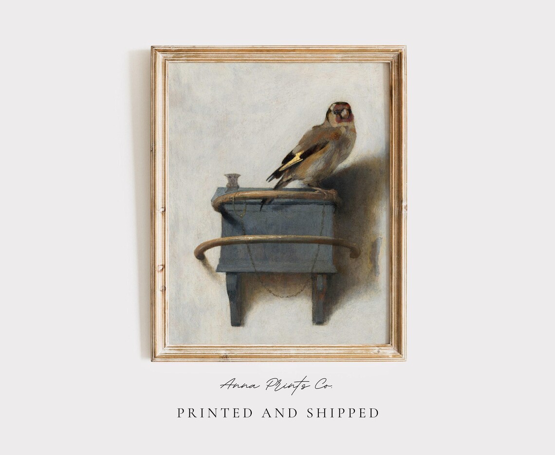 The Goldfinch Vintage Bird Painting Art Print