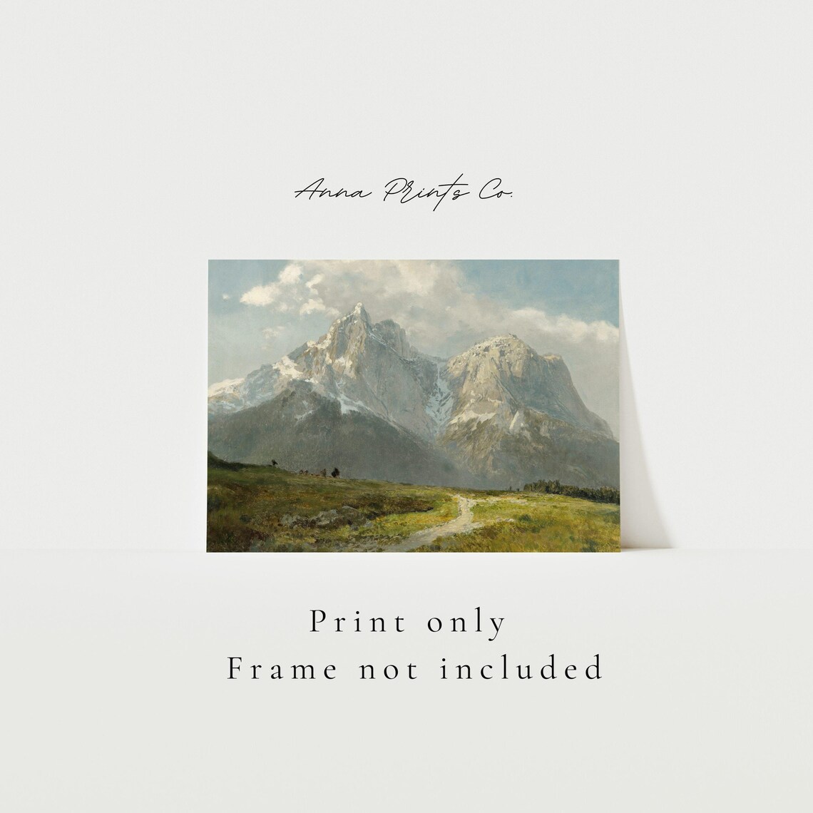 Vintage Austrian Mountain Landscape Art Print - Image 3