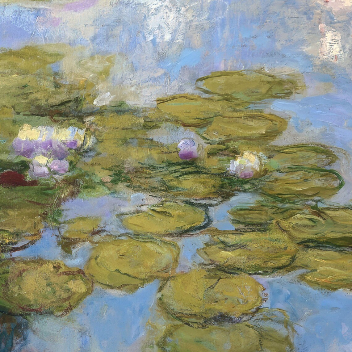Monet-Inspired Water Lilies Art Print, Vintage Impressionist - Image 2
