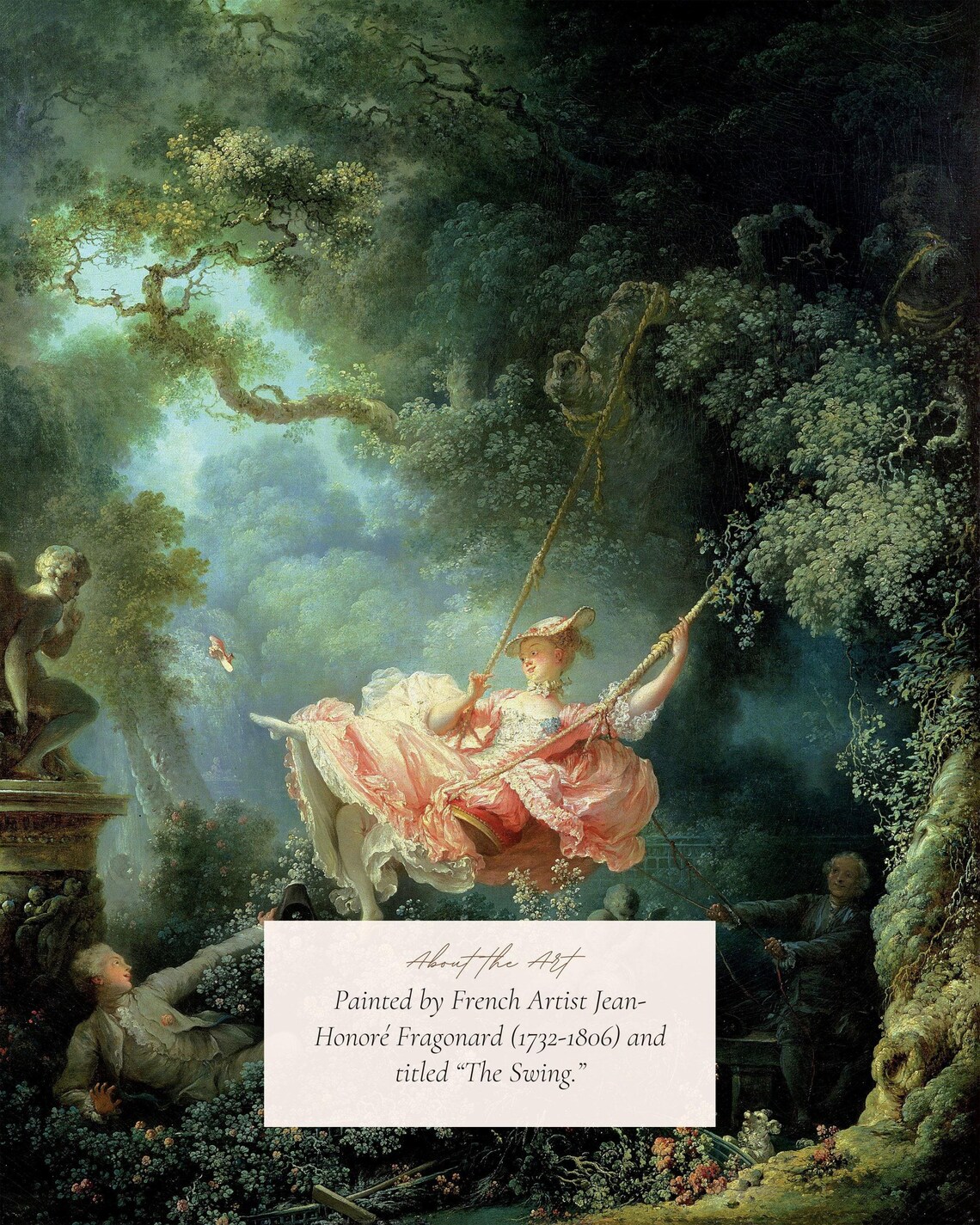 The Swing by Jean-Honore Fragonard, Rococo Art Print - Image 2