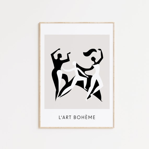 Henri Matisse Print Midcentury Dancer Print Black And White Wall Art Cute Trendy Wall Art Abstract Female Art Print