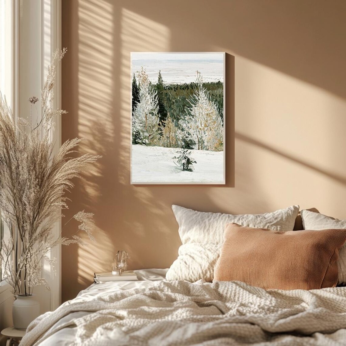 Winter Forest Scene, Impressionist Style Art Print - Image 2