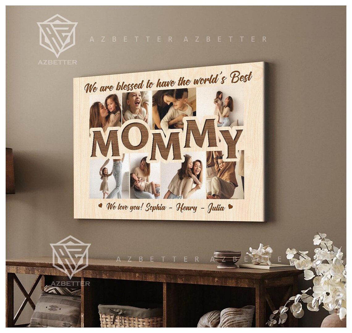 World's Best Mommy Photo Collage Blessed Mother's Day Gift Poster - Image 3