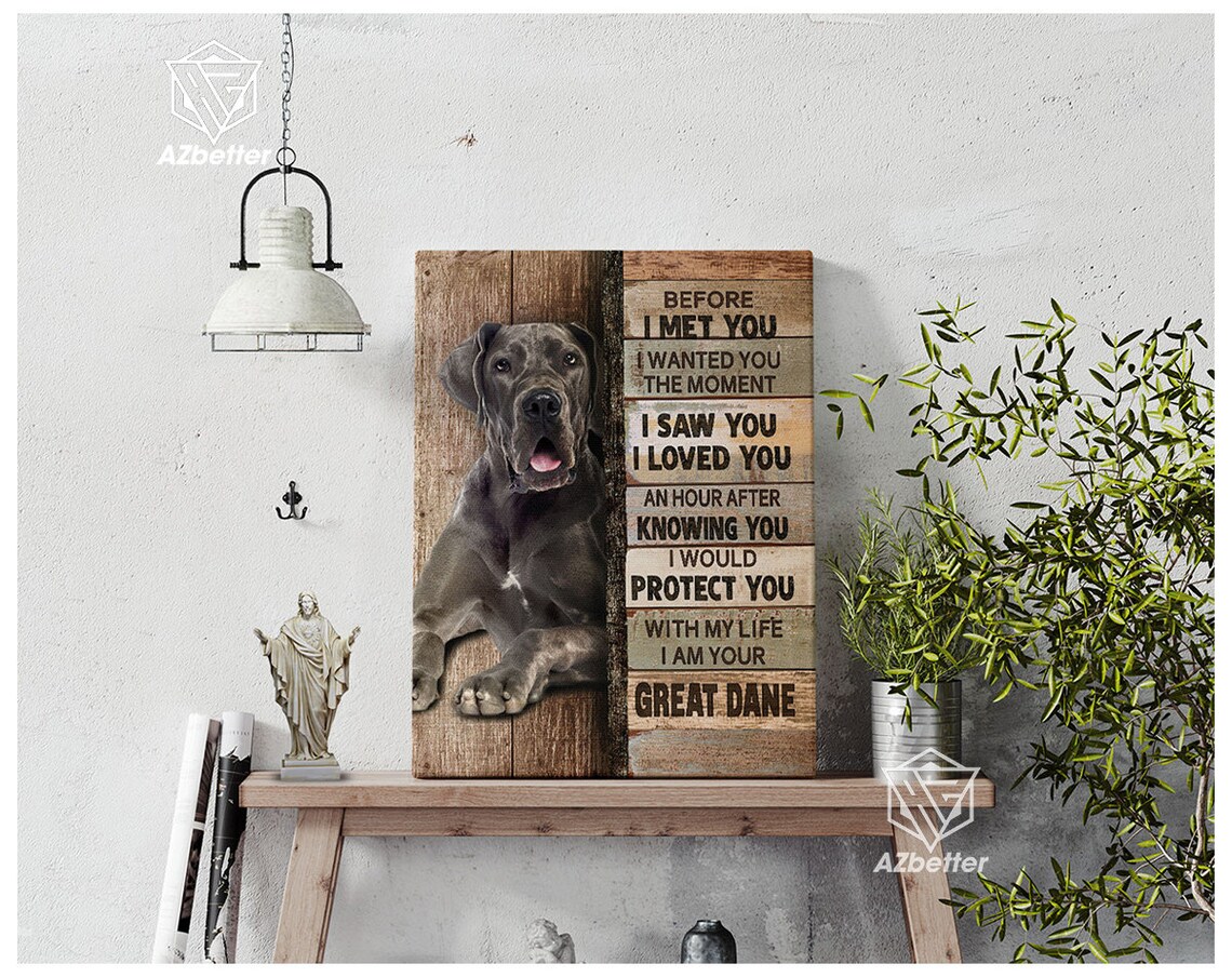 Great Dane Art Print, Before I Met You Dog Mom Gift - Image 4