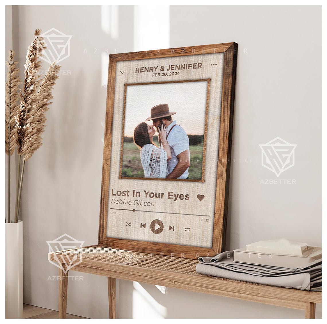 Custom Song Photo Plaque Personalized Music Gift For Couples Poster - Image 3