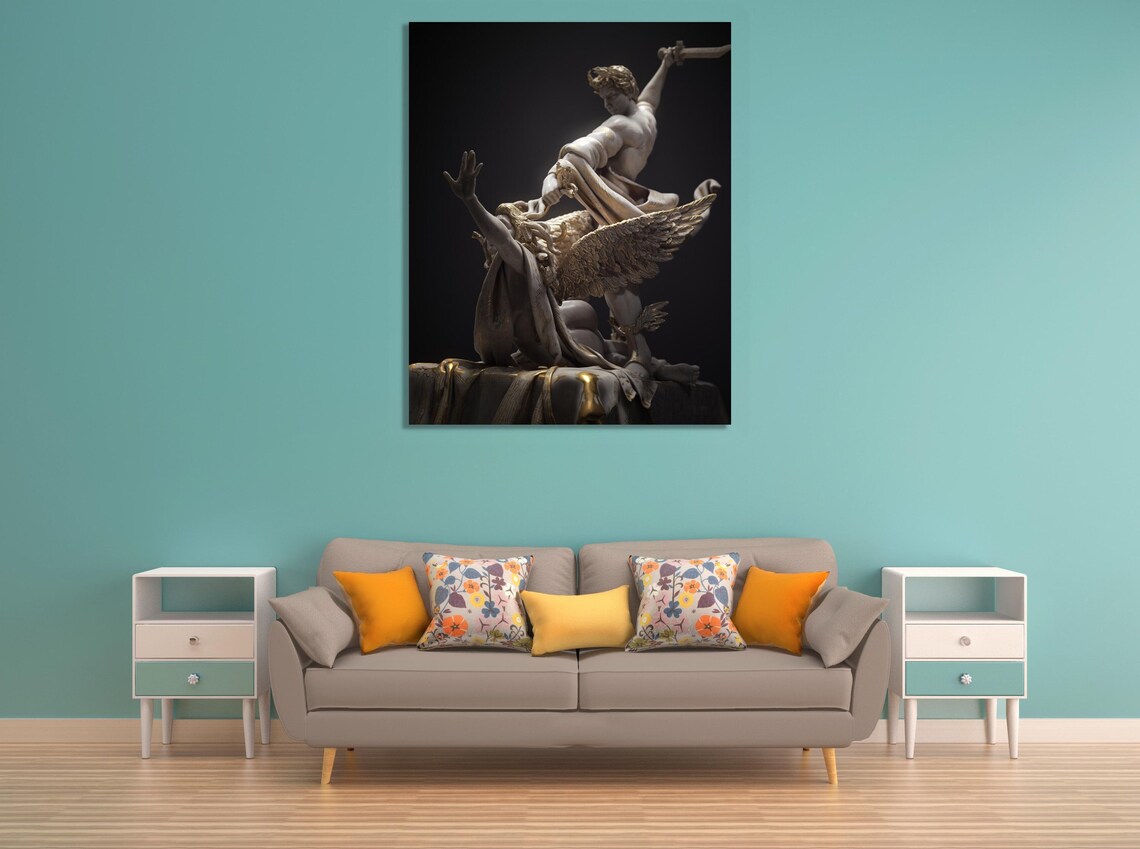 Perseus And Medusa Greek Mythology Statue Classical Marble Art Poster - Image 2