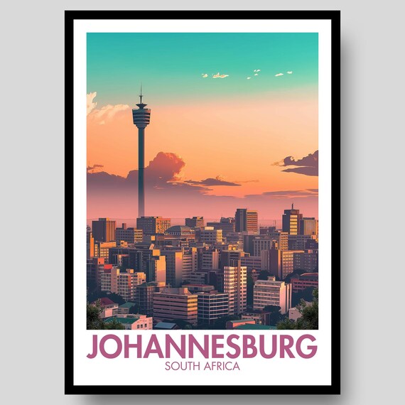 Johannesburg Poster South Africa Wall Art Print