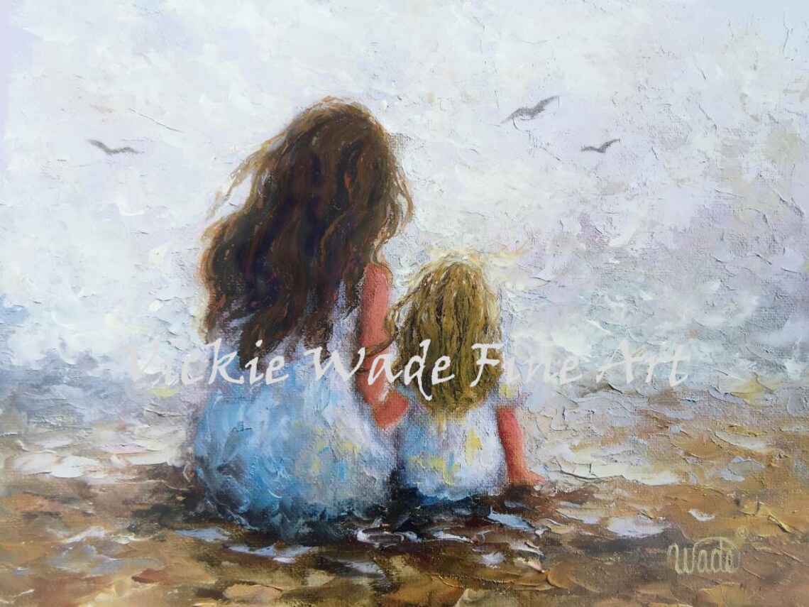 Mother Daughter Art Print, Mothers Day Gift