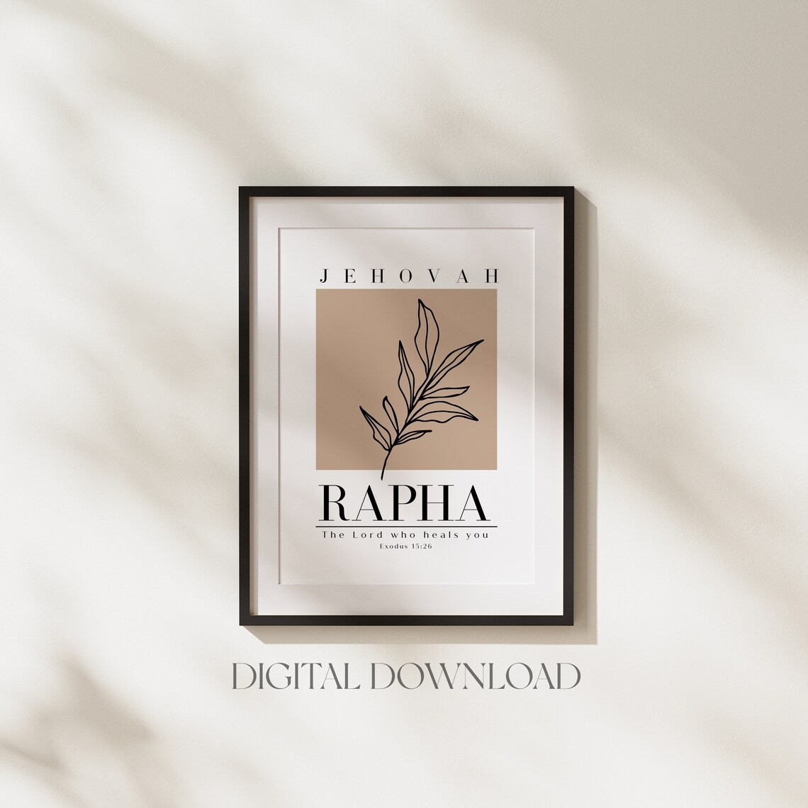 Jehovah Rapha Minimalist Bible Verse Art Print - Image 6