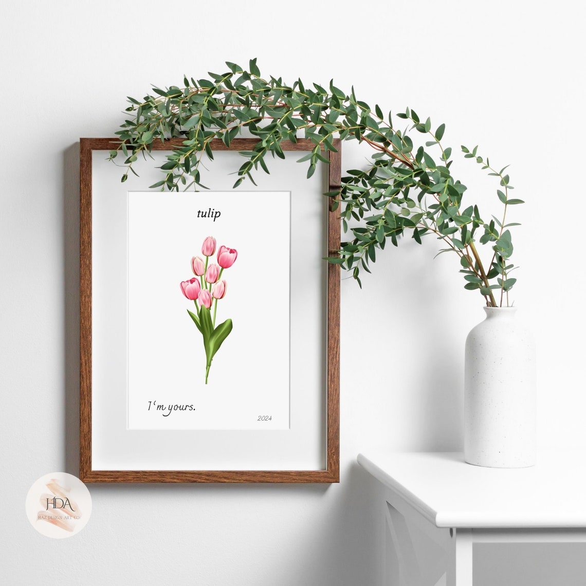Red Rose I Adore You Botanical Vintage Floral Meaning Poster - Image 3