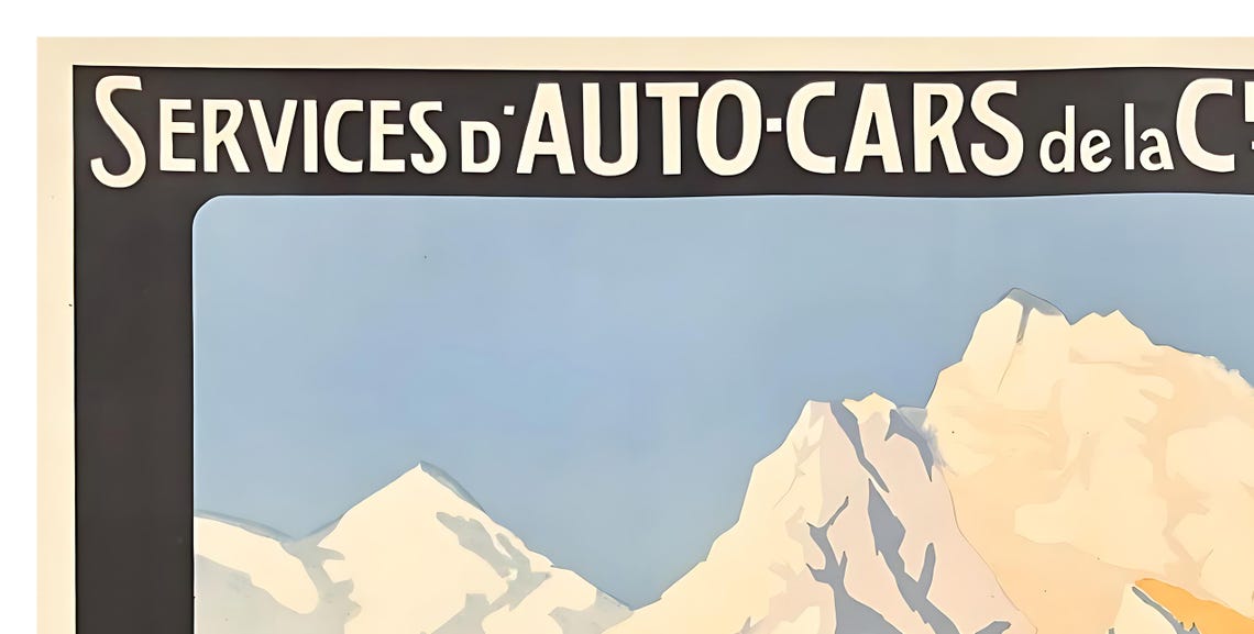 Route Des Pyrenees Col dAubisque Vintage French Travel Poster - Image 2