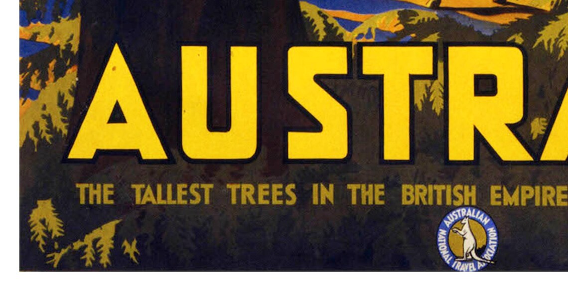 Australia Tallest Trees Marysville Victoria Horseback Retro Poster - Image 2