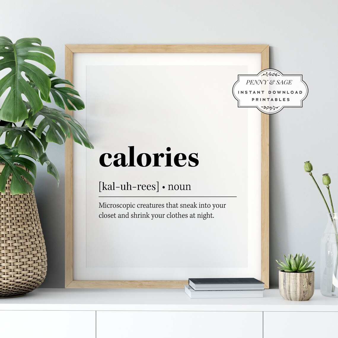 Hangry Snaccident Kitchen Definitions Art Print Set