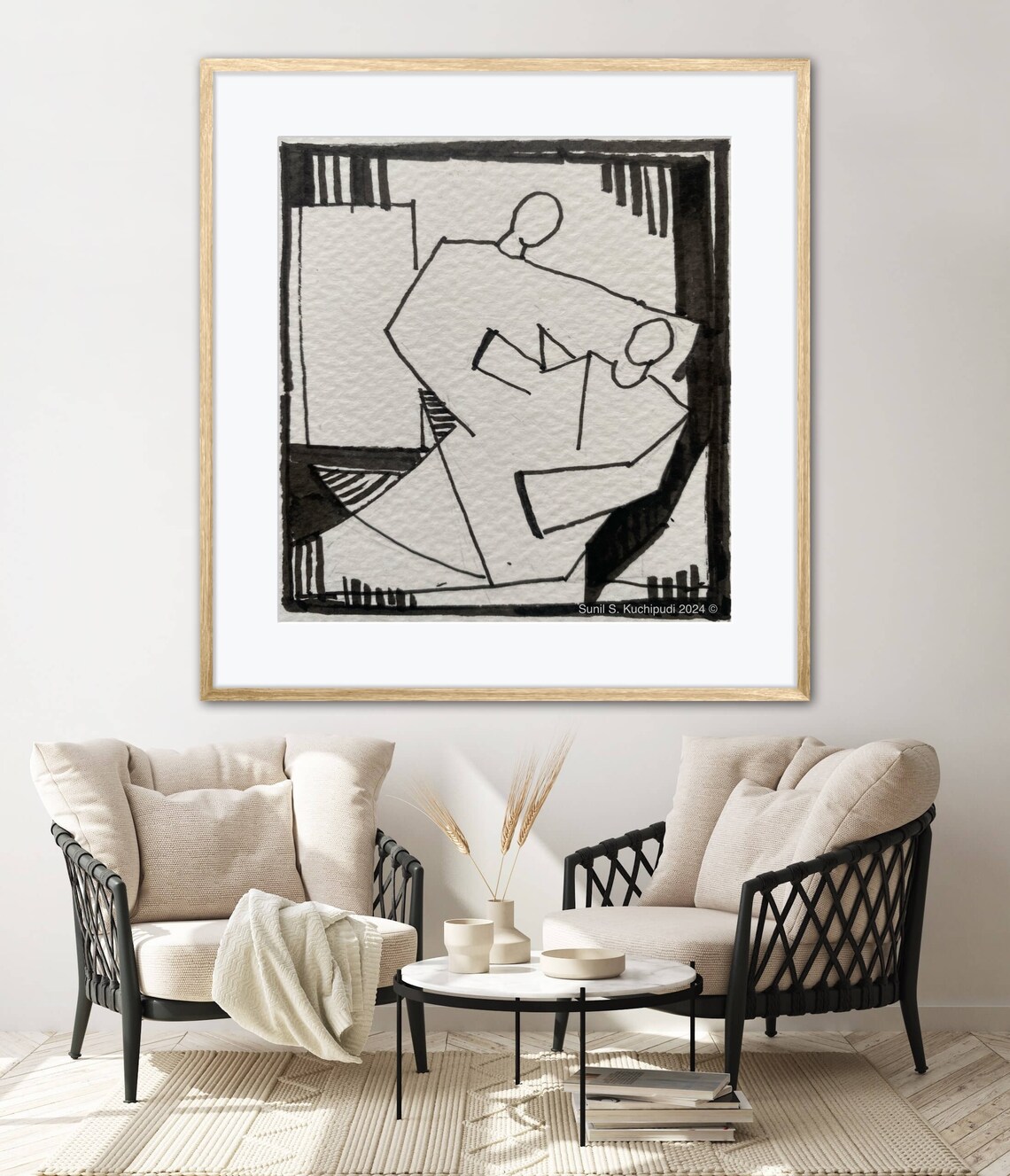 Good Samaritan Black And White Minimalist Bible Art - Image 3